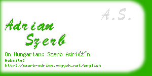 adrian szerb business card